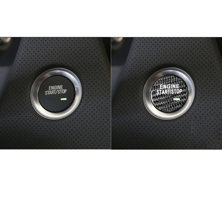Car Carbon Fiber Engine Start Button Decorative Cover Trim for Cadillac XTS (Black) by buy2fix