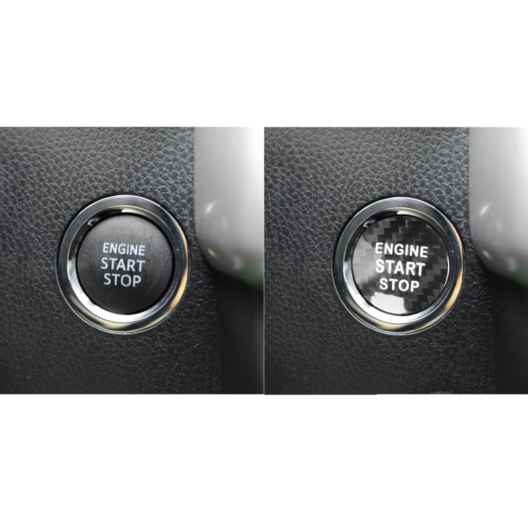 Car Carbon Fiber Engine Start Button Decorative Cover Trim for Toyota Highlander (Black) by buy2fix