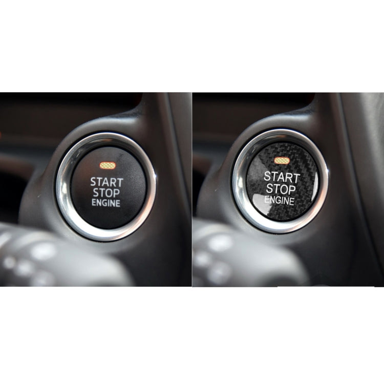 Car Carbon Fiber Engine Start Button Decorative Cover Trim for Mazda CX-8 (Black) by buy2fix