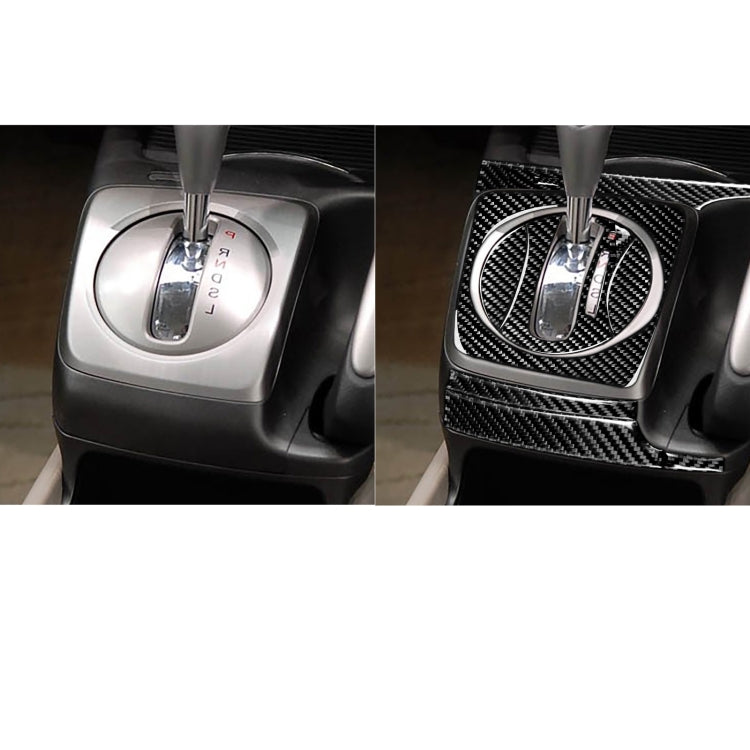 10 in 1 Car Carbon Fiber Automatic Gear + Water Cup Holder Decorative Sticker for Honda Civic 8th Generation 2006-2011, Right Drive - Car Interior Mouldings by buy2fix | Online Shopping UK | buy2fix