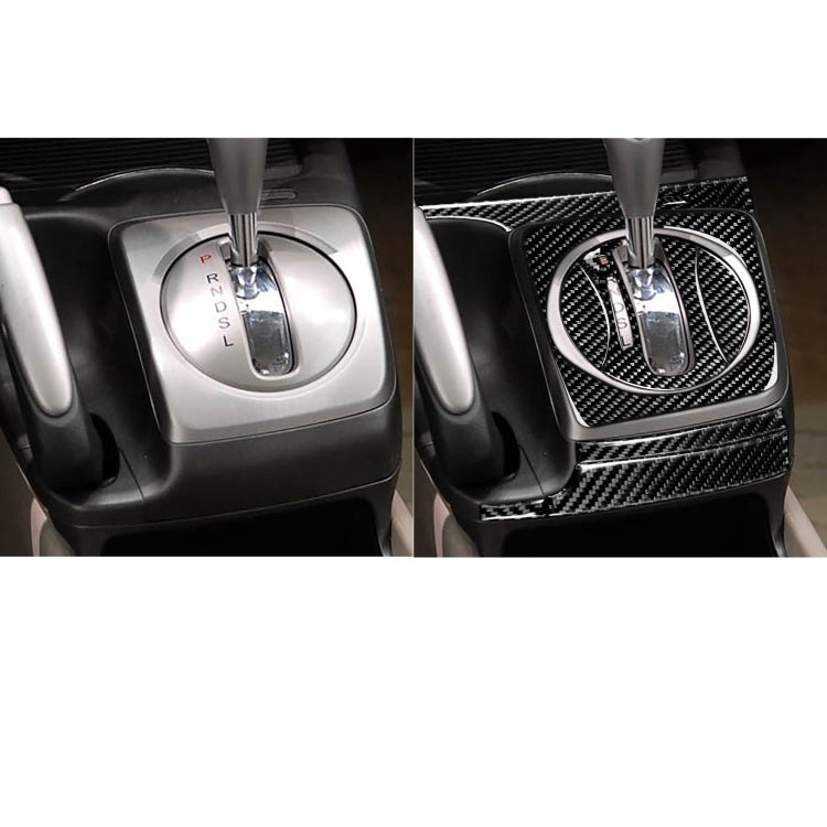 10 in 1 Car Carbon Fiber Automatic Gear + Water Cup Holder Decorative Sticker for Honda Civic 8th Generation 2006-2011, Left Drive - by buy2fix | Online Shopping UK | buy2fix