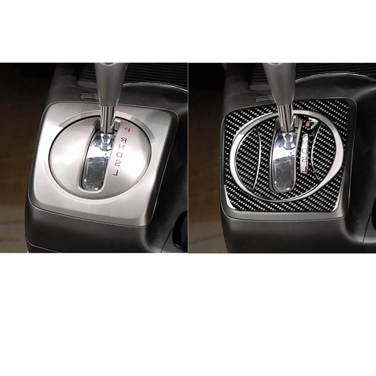 4 in 1 Car Carbon Fiber Automatic Gear Set Decorative Sticker for Honda Civic 8th Generation 2006-2011, Right Drive - Car Interior Mouldings by buy2fix | Online Shopping UK | buy2fix