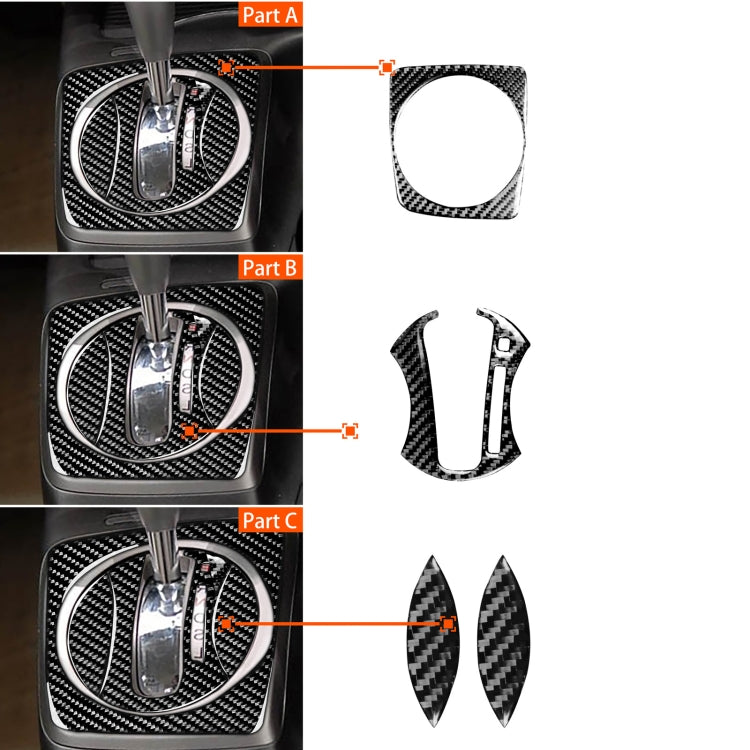 4 in 1 Car Carbon Fiber Automatic Gear Set Decorative Sticker for Honda Civic 8th Generation 2006-2011, Right Drive - Car Interior Mouldings by buy2fix | Online Shopping UK | buy2fix