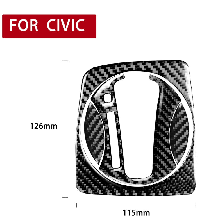 4 in 1 Car Carbon Fiber Automatic Gear Set Decorative Sticker for Honda Civic 8th Generation 2006-2011, Left Drive - by buy2fix | Online Shopping UK | buy2fix