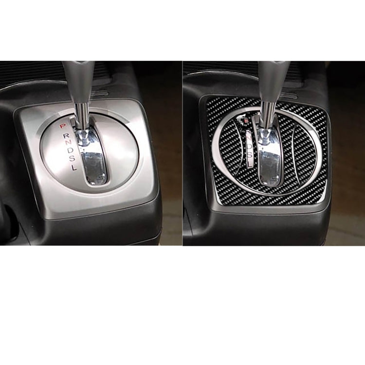 4 in 1 Car Carbon Fiber Automatic Gear Set Decorative Sticker for Honda Civic 8th Generation 2006-2011, Left Drive - by buy2fix | Online Shopping UK | buy2fix