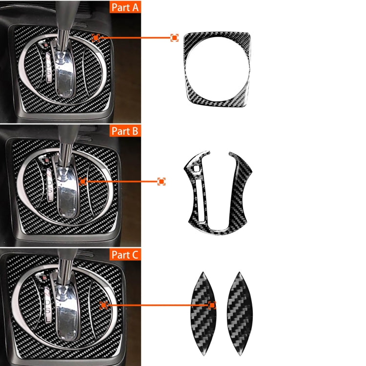 4 in 1 Car Carbon Fiber Automatic Gear Set Decorative Sticker for Honda Civic 8th Generation 2006-2011, Left Drive - by buy2fix | Online Shopping UK | buy2fix
