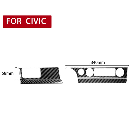 4 in 1 Car Carbon Fiber Air Conditioning Button + Headlight Switch Panel Decorative Sticker for Honda Civic 8th Generation 2006-2011, Left Drive - Car Interior Mouldings by buy2fix | Online Shopping UK | buy2fix