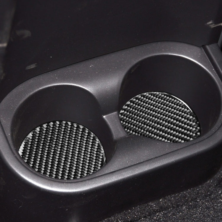 4 in 1 Car Carbon Fiber Water Cup Holder Mat Decorative Sticker for Jeep Wrangler JK 2007-2010, Left and Right Drive Universal - by buy2fix | Online Shopping UK | buy2fix