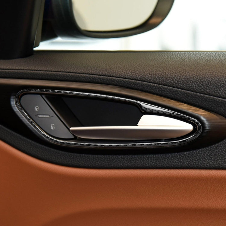 4 in 1 Car Carbon Fiber Inner Door Handle Decorative Sticker for Alfa Romeo Giulia 2017-2019, Left and Right Drive Universal - Car Interior Mouldings by buy2fix | Online Shopping UK | buy2fix