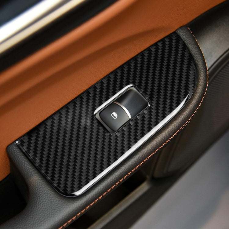4 in 1 Car Carbon Fiber Window Button Panel Decorative Sticker for Alfa Romeo Giulia 2017-2019, Right Drive - Car Interior Mouldings by buy2fix | Online Shopping UK | buy2fix