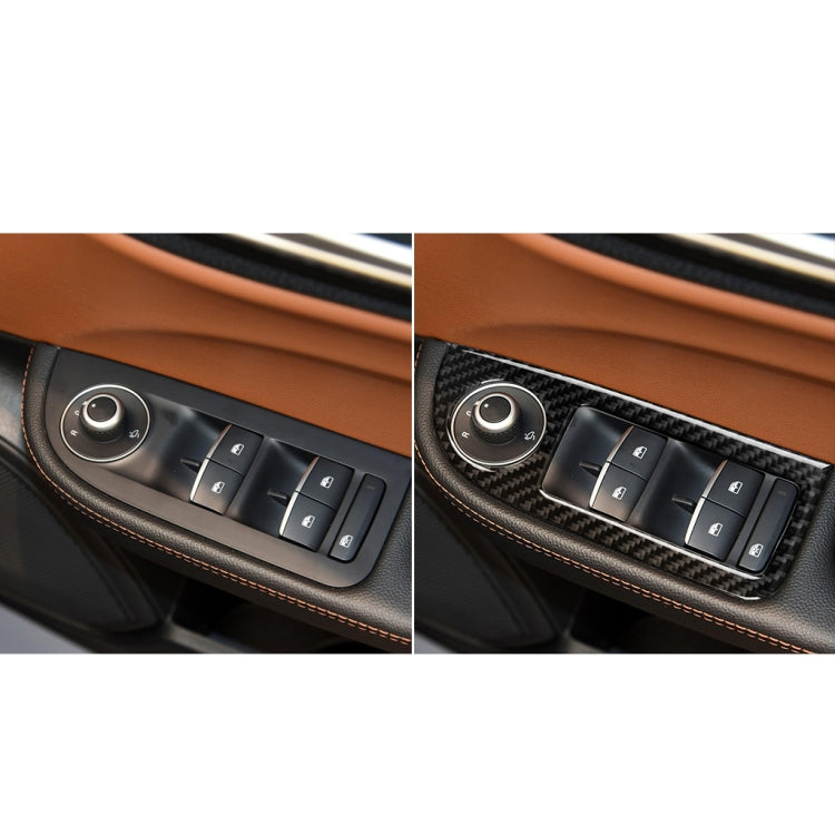 4 in 1 Car Carbon Fiber Window Button Panel Decorative Sticker for Alfa Romeo Giulia 2017-2019, Right Drive - Car Interior Mouldings by buy2fix | Online Shopping UK | buy2fix