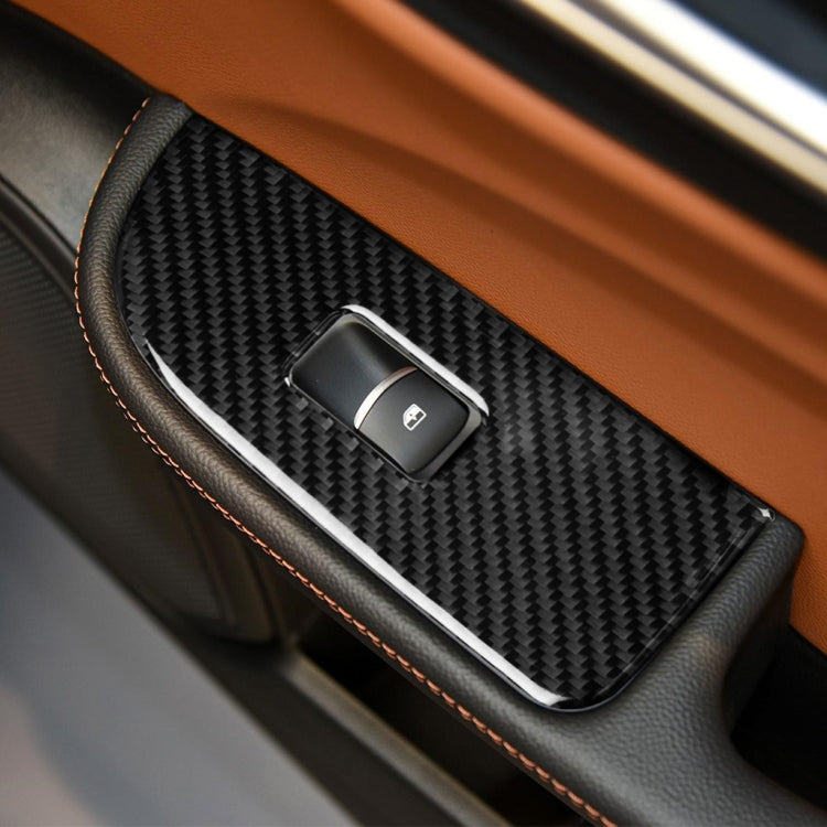 4 in 1 Car Carbon Fiber Window Button Panel Decorative Sticker for Alfa Romeo Giulia 2017-2019, Left Drive - Car Interior Mouldings by buy2fix | Online Shopping UK | buy2fix