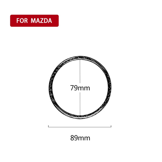 Car Carbon Fiber Steering Wheel Circle Decorative Sticker for Mazda 3 Axela / ATENZA / CX-4 / CX-5 2017-2018, Left and Right Drive Universal by buy2fix