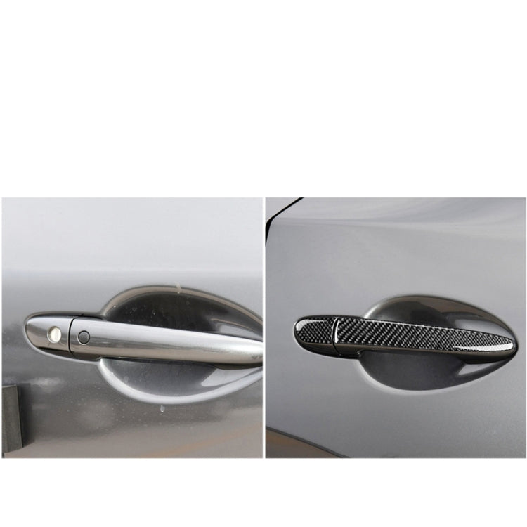 One Set Car Carbon Fiber Outside Door Handle with Smart Hole Decorative Sticker for Mazda CX-5 2017-2018, Right Drive by buy2fix