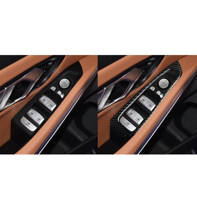 4 in 1 Car Carbon Fiber Window Glass Lift Decorative Sticker for BMW 3 Series G20/G28/325Li/330d/335 2019-2020, Left and Right Drive Universal - Car Interior Mouldings by buy2fix | Online Shopping UK | buy2fix