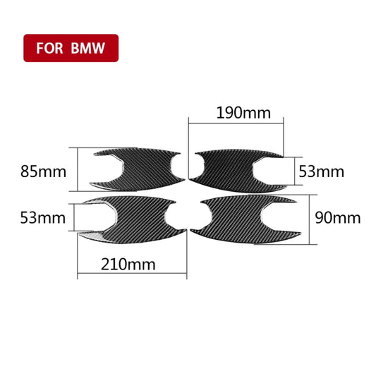 4 in 1 Car Carbon Fiber Outside Door Bowl Decorative Sticker for BMW 3 Series G20/G28/325Li/330d/335 2019-2020, Left and Right Drive Universal - Car Interior Mouldings by buy2fix | Online Shopping UK | buy2fix