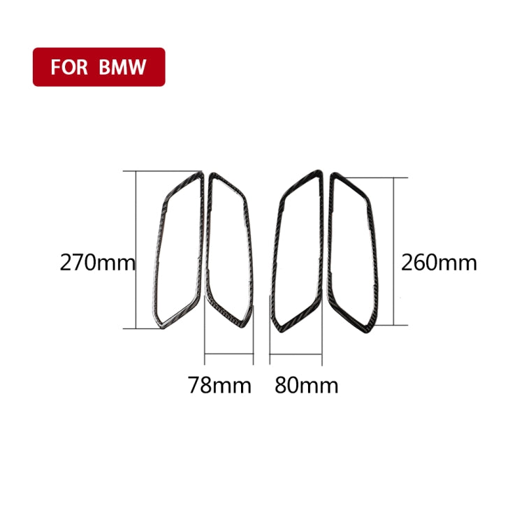 4 in 1 Car Carbon Fiber Door Handle Decorative Sticker for BMW 3 Series G20/G28/325Li/330d/335 2019-2020, Left and Right Drive Universal - Car Interior Mouldings by buy2fix | Online Shopping UK | buy2fix