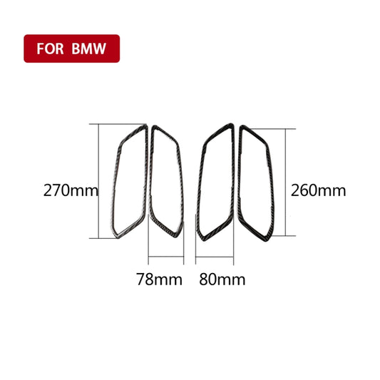 4 in 1 Car Carbon Fiber Door Handle Decorative Sticker for BMW 3 Series G20/G28/325Li/330d/335 2019-2020, Left and Right Drive Universal - Car Interior Mouldings by buy2fix | Online Shopping UK | buy2fix