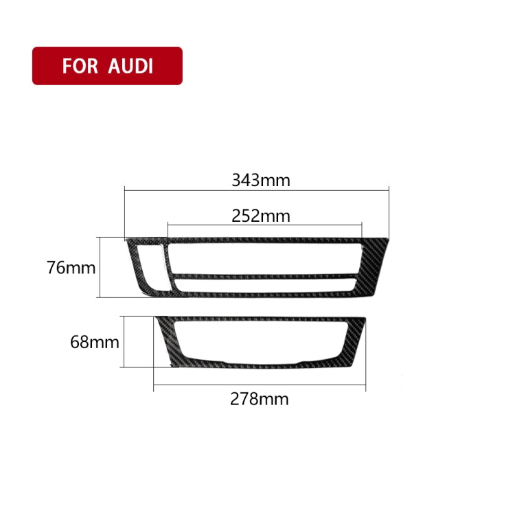 Car Carbon Fiber Air Conditioning CD Panel Decorative Sticker for Audi A6 S6 C7 A7 S7 4G8 2012-2018, Left Drive - by buy2fix | Online Shopping UK | buy2fix