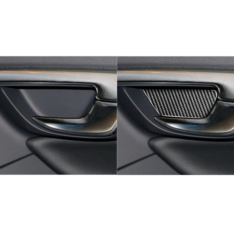 4 PCS Car Carbon Fiber Inner Door Bowl Decorative Stickers for Volvo V60 2010-2017 / S60 2010-2018, Left and Right Drive Universal - Car Interior Mouldings by buy2fix | Online Shopping UK | buy2fix
