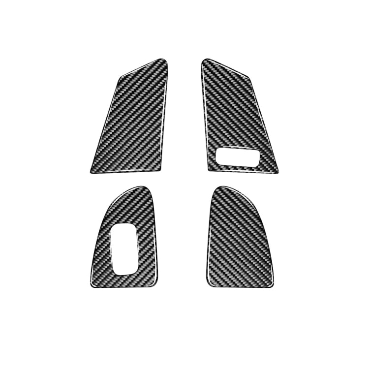 4 PCS Car Carbon Fiber Window Lifting Button Decorative Stickers for Volvo V60 / XC60 2010-2017 / S60 2010-2018, Right Drive - Car Interior Mouldings by buy2fix | Online Shopping UK | buy2fix