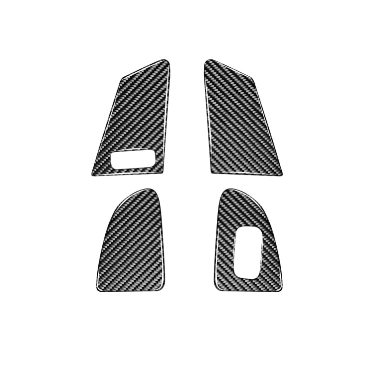 4 PCS Car Carbon Fiber Window Lifting Button Decorative Stickers for Volvo V60 / XC60 2010-2017 / S60 2010-2018, Left Drive - Car Interior Mouldings by buy2fix | Online Shopping UK | buy2fix