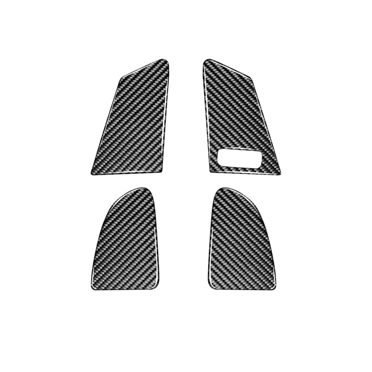 4 PCS Car Carbon Fiber Window Lifting Button Decorative Stickers for Volvo V60 / XC60 2010-2017 / S60 2010-2018, Right Drive - Car Interior Mouldings by buy2fix | Online Shopping UK | buy2fix