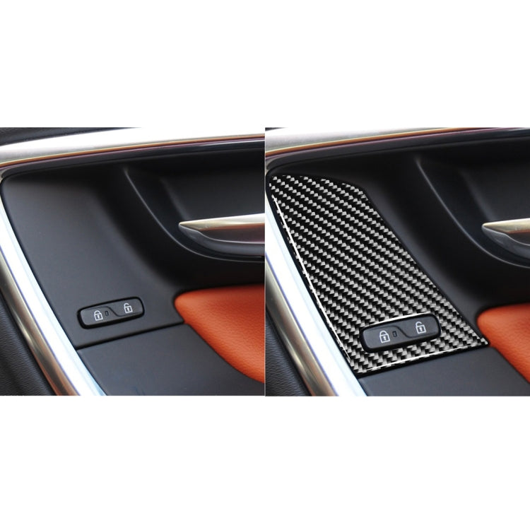 4 PCS Car Carbon Fiber Window Lifting Button Decorative Stickers for Volvo V60 / XC60 2010-2017 / S60 2010-2018, Right Drive - Car Interior Mouldings by buy2fix | Online Shopping UK | buy2fix