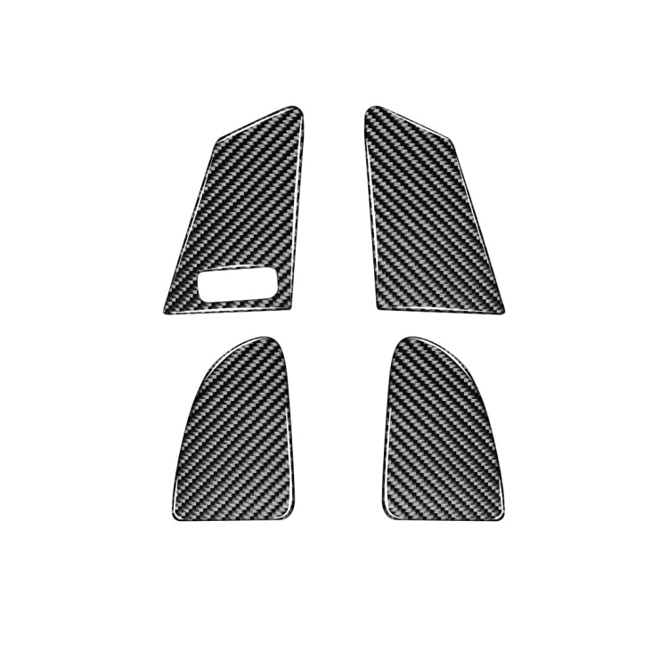 4 PCS Car Carbon Fiber Window Lifting Button Decorative Stickers for Volvo V60 / XC60 2010-2017 / S60 2010-2018, Left Drive - Car Interior Mouldings by buy2fix | Online Shopping UK | buy2fix