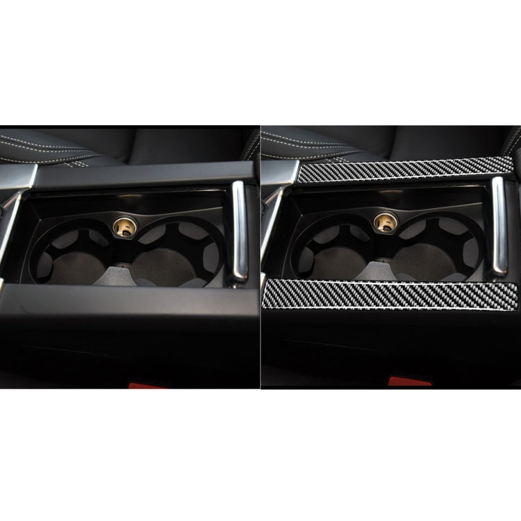 Car Carbon Fiber Armrest Cup Holder Decorative Stickers for Volvo V60 2010-2017 / S60 2010-2018, Left and Right Drive Universal by buy2fix