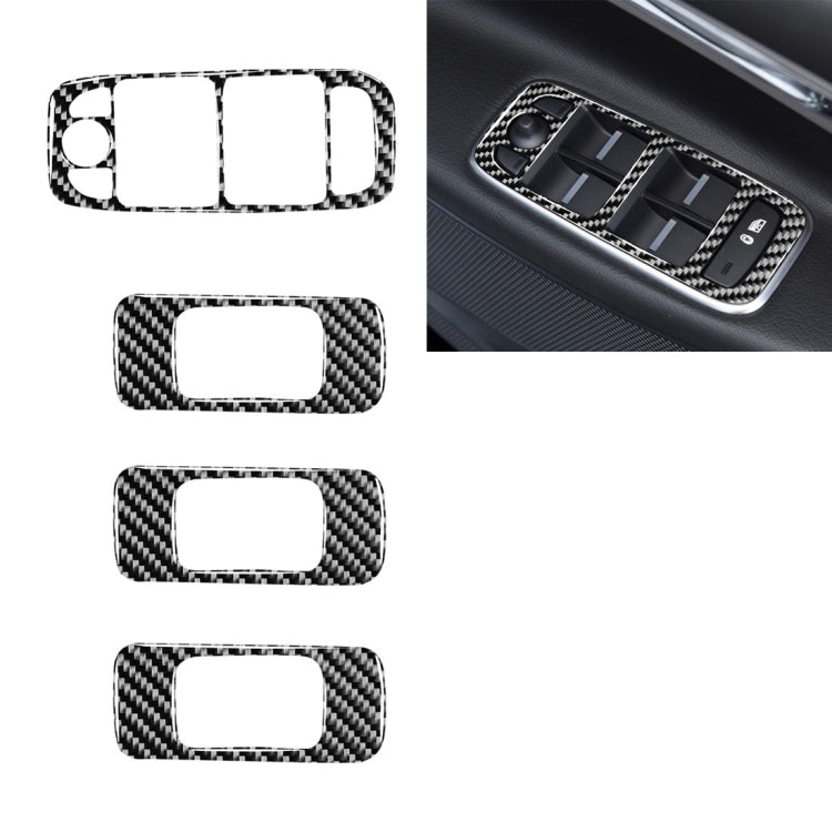 4 in 1 Car Carbon Fiber Lifting Panel Decorative Stickers for Jaguar F-PACE X761 XE X760 2016-2020, Right Drive - by buy2fix | Online Shopping UK | buy2fix