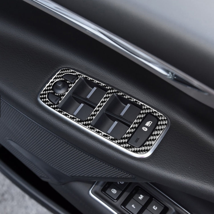 4 in 1 Car Carbon Fiber Lifting Panel Decorative Stickers for Jaguar F-PACE X761 XE X760 2016-2020, Right Drive - by buy2fix | Online Shopping UK | buy2fix