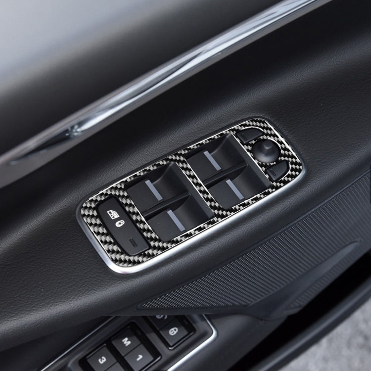 4 in 1 Car Carbon Fiber Lifting Panel Decorative Stickers for Jaguar F-PACE X761 XE X760 2016-2020, Left Drive - Car Interior Mouldings by buy2fix | Online Shopping UK | buy2fix