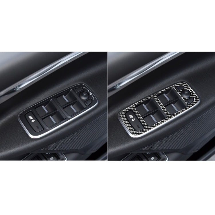 4 in 1 Car Carbon Fiber Lifting Panel Decorative Stickers for Jaguar F-PACE X761 XE X760 2016-2020, Left Drive - Car Interior Mouldings by buy2fix | Online Shopping UK | buy2fix