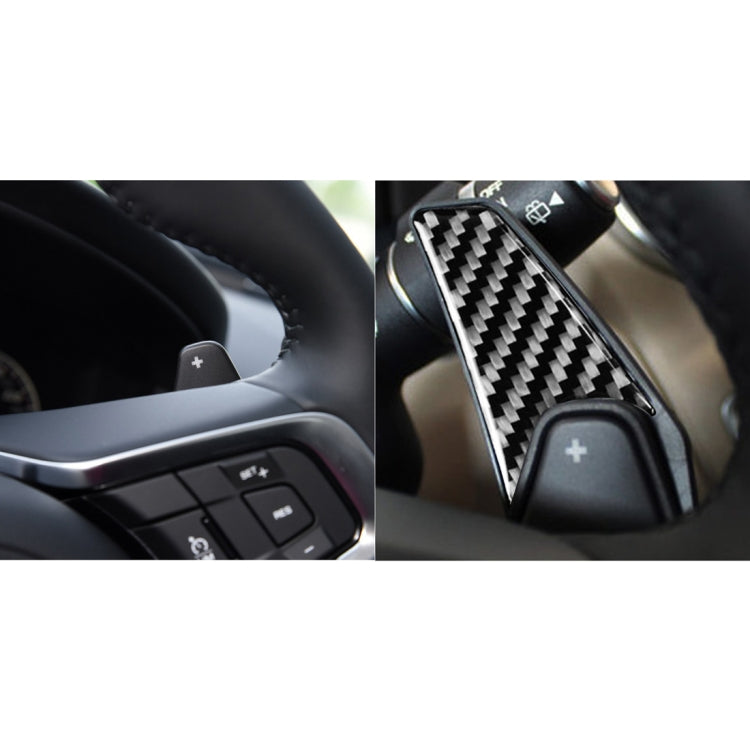 2 PCS Car Carbon Fiber Steering Wheel Paddle Decorative Stickers for Jaguar F-PACE X761 XE X760 XF X260 2016-2020, Left and Right Drive Universal by buy2fix