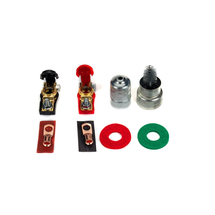 1 Pair Car Battery Cable Terminal Clamps Connectors Battery Clip Wiring with Protective Cleaning - Booster Cable & Clip by buy2fix | Online Shopping UK | buy2fix