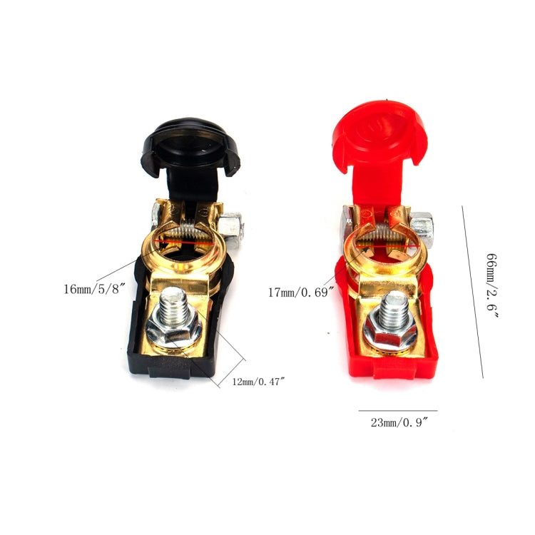 1 Pair Car Battery Cable Terminal Clamps Connectors Battery Clip - Booster Cable & Clip by buy2fix | Online Shopping UK | buy2fix