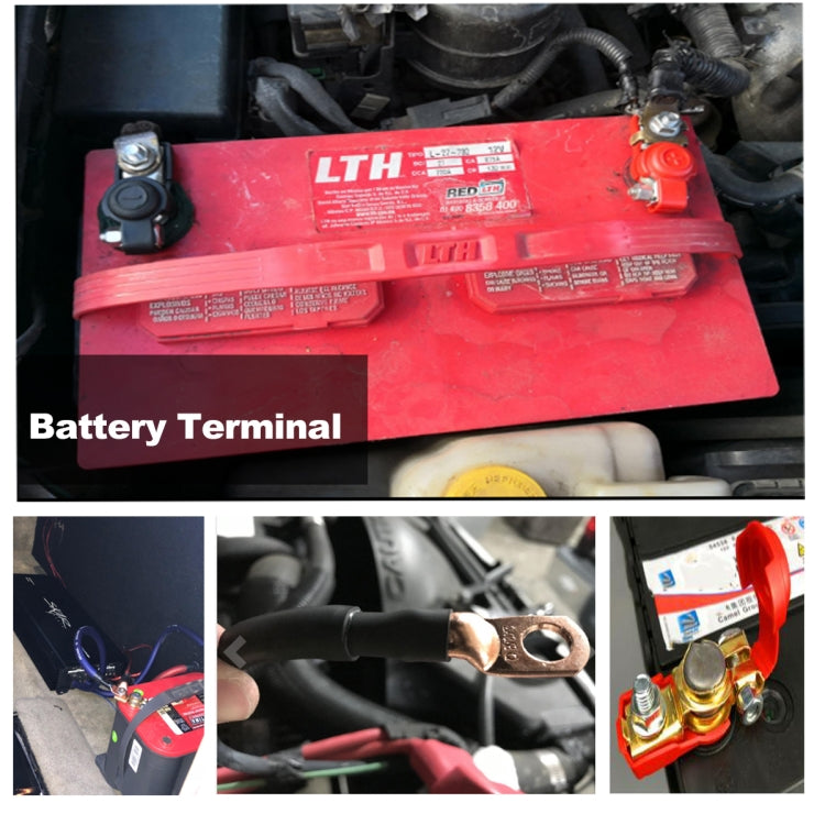 1 Pair Car Battery Cable Terminal Clamps Connectors Battery Clip - Booster Cable & Clip by buy2fix | Online Shopping UK | buy2fix