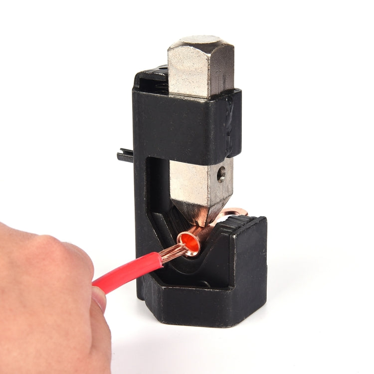 Car Battery Cable Hammer Crimper Hammer Lug Crimper Tool Pliers with T2 Copper 6 x 5/16 Heavy-duty Cold-pressed Wire Terminals - Booster Cable & Clip by buy2fix | Online Shopping UK | buy2fix