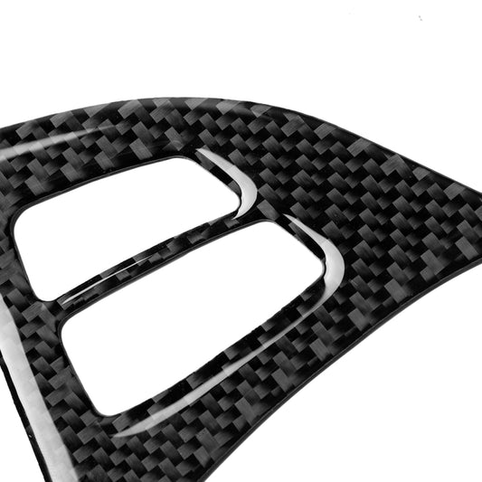 2 in 1 Car Carbon Fiber Solid Color Steering Wheel Buttons Decorative Sticker for BMW E70 X5 2008-2013, Left and Right Drive Universal by buy2fix
