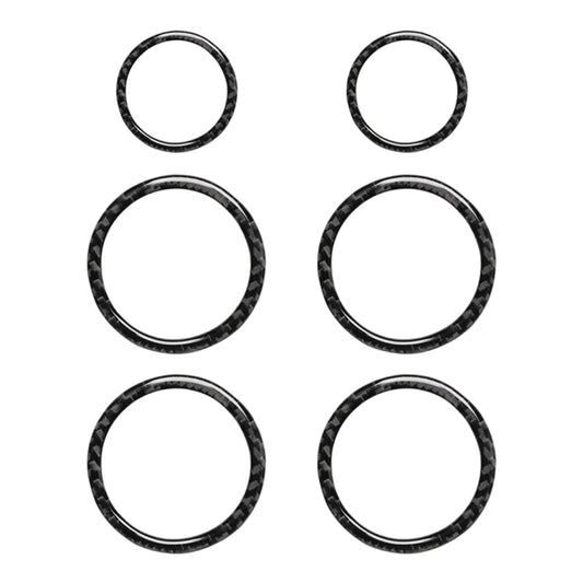 6 in 1 Car Carbon Fiber Solid Color Horn Ring Decorative Sticker for BMW 2008-2013 E70 / 2008-2014 E71, Left and Right Drive Universal by buy2fix