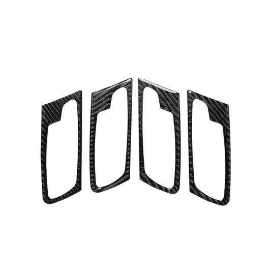 4 in 1 Car Carbon Fiber Solid Color Door Handle Decorative Sticker for BMW 2008-2014 X5 E70 / E71, Left Drive - Car Interior Mouldings by buy2fix | Online Shopping UK | buy2fix