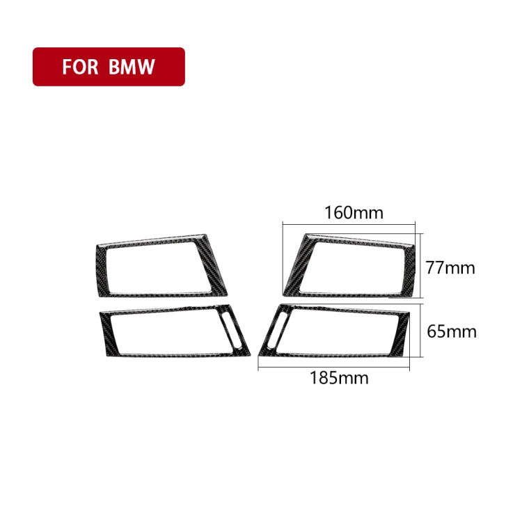 4 in 1 Car Carbon Fiber Side Air Outlet Decorative Sticker for BMW 2008-2013 X5 E70 / X6 E71, Left and Right Drive Universal - Car Interior Mouldings by buy2fix | Online Shopping UK | buy2fix