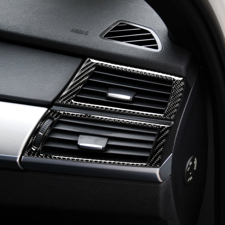 4 in 1 Car Carbon Fiber Side Air Outlet Decorative Sticker for BMW 2008-2013 X5 E70 / X6 E71, Left and Right Drive Universal - Car Interior Mouldings by buy2fix | Online Shopping UK | buy2fix