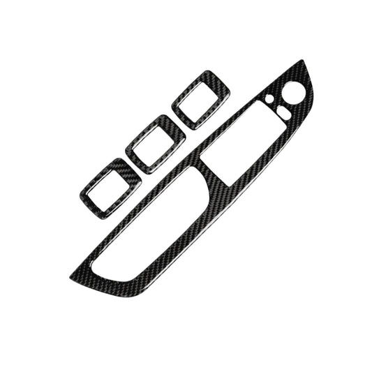 4 in 1 Car Carbon Fiber Solid Color Window Lift Switch Panel Decorative Sticker for BMW 2008-2013 X5 E70 / 2009-2014 X6 E71, High Configuration Left Drive - by buy2fix | Online Shopping UK | buy2fix