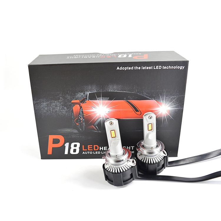 2 PCS P18 H7 DC11-30V 52W 6500K 6500LM Car LED Headlight Lamps - LED Headlamps by buy2fix | Online Shopping UK | buy2fix