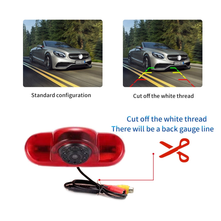 PZ464 Car Waterproof Brake Light View Camera + 7 inch Rearview Monitor for Renault / Vauxhall - Rear View Cameras by buy2fix | Online Shopping UK | buy2fix