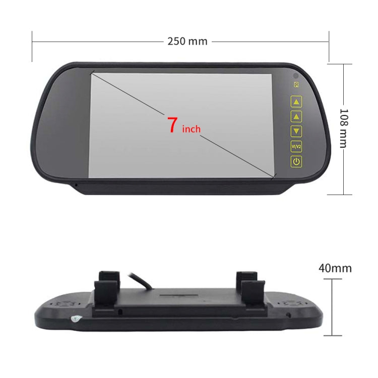 PZ464 Car Waterproof Brake Light View Camera + 7 inch Rearview Monitor for Renault / Vauxhall - Rear View Cameras by buy2fix | Online Shopping UK | buy2fix