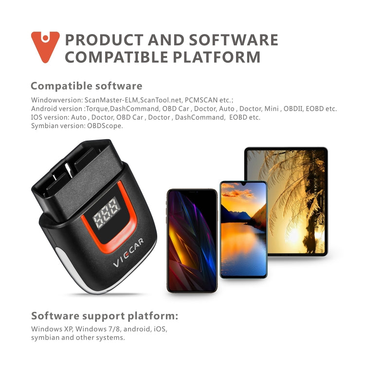 Viecar VP002 Car Mini OBD Fault Detector V1.5 WiFi Diagnostic Tool - Code Readers & Scan Tools by buy2fix | Online Shopping UK | buy2fix