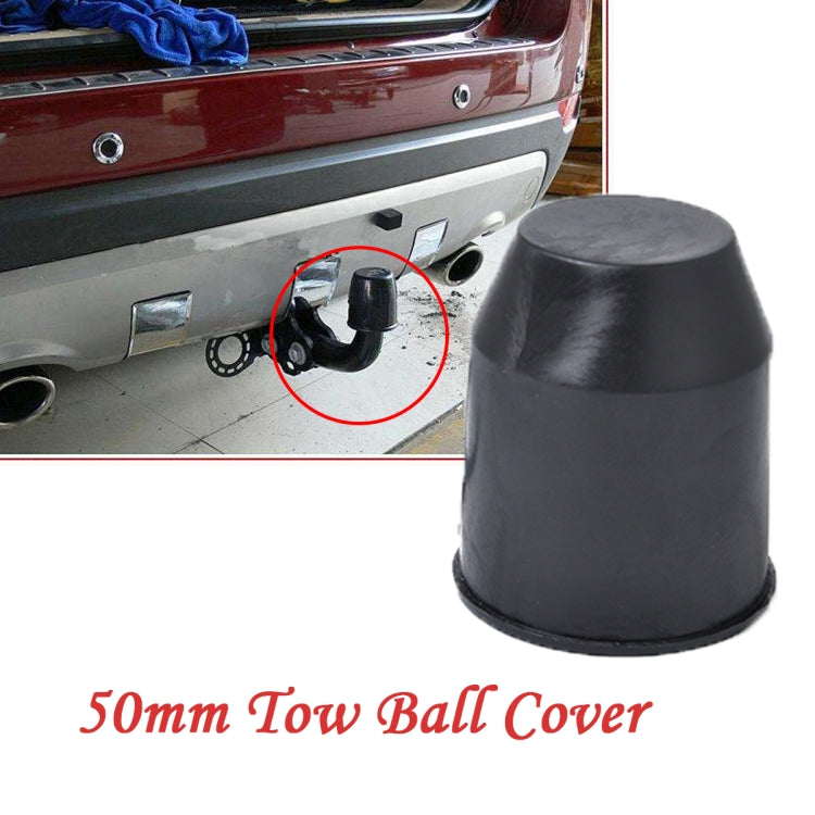 50mm Plastic Car Truck Tow Ball Cover Cap Towing Hitch Trailer Towball Protection by buy2fix